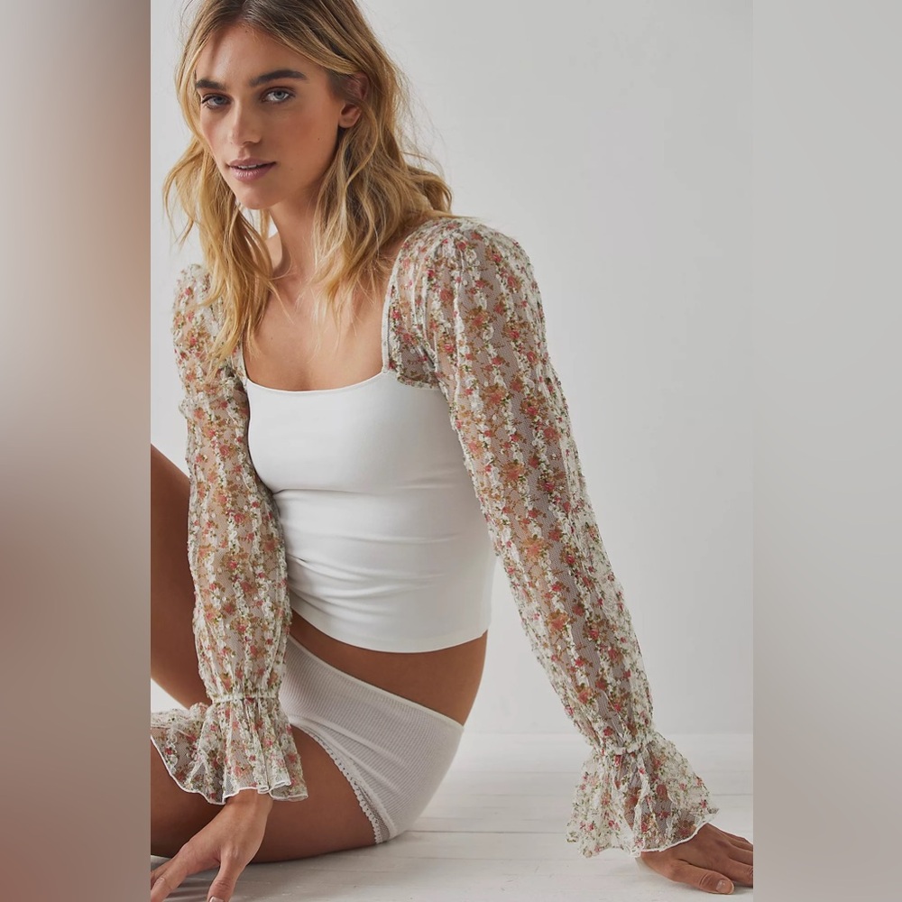 Free People Gimme Butterflies Long-Sleeve Top